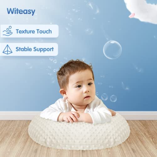 Nursing Pillow for Baby and Mom-Breastfeeding Pillows with Removable Baby Feeding Pillow Cover-Ergonomic Nursing Essentials for Bottle and Breast Feeding,Baby Sitting Support Pillow (Beige)