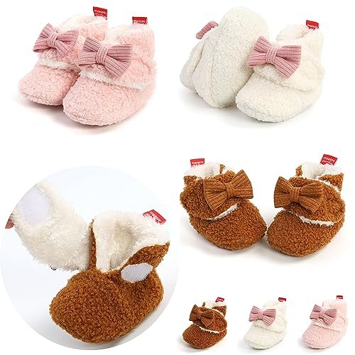 Ohwawadi Infant Baby Slippers Girls Boys Booties Warm Baby Socks Shoes Newborn Crib Shoes Baby Footwear Prewalkers