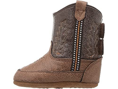 Old West Unisex-Baby Poppets Leather Boots with Velcro Closure