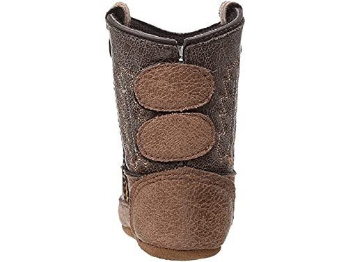 Old West Unisex-Baby Poppets Leather Boots with Velcro Closure