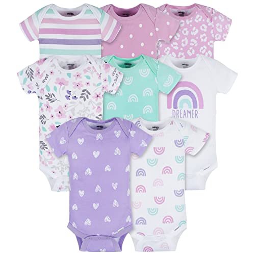 Onesies Brand baby-girls 8-pack Short Sleeve Mix & Match Bodysuits
