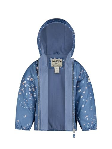 OSHKOSH B'GOSH Baby Girls' Fleece Lined Water Resistant Midweight Hooded Jacket