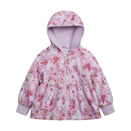 OSHKOSH B'GOSH Baby Girls' Midweight Water-Resistant Hooded Peplum Jacket