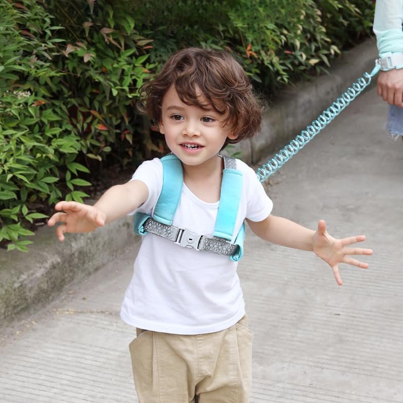 PandaEar Toddler Safety Harnesses & Leashes with Safety Wristband Rope for Babies Toddlers Child Kids