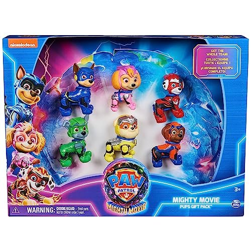 Paw Patrol: The Mighty Movie, Toy Figures Gift Pack, with 6 Collectible Action Figures, Kids Toys for Boys and Girls Ages 3 and up