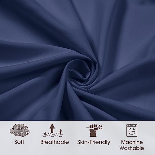 PHF Baby Changing Pad Covers for Boys Girls, 2 Pack Ultra Soft Breathable Microfiber Changing Pad Table Sheets for Most Baby Changing Pads, Light Grey & Navy