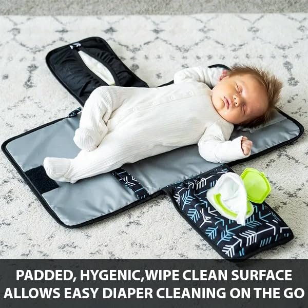 Portable Baby Changing Pad | Waterproof Travel Changing Mat for Moms & Dads | Lightweight & Compact for On-The-Go Convenience
