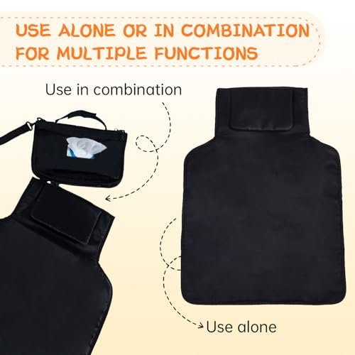 Portable Diaper Changing Pad, Portable Changing Pad for Baby with Flip-able Pillow, Baby Changing Mat for Travel, 19.7 x 27.5 in