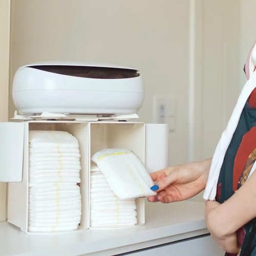 Prince Lionheart 2-in-1 Diaper Caddy - Modular Diaper Depot Organizer for Holding All Nursery Essentials – Versatile Storage for Diapers, Creams, Wipes, and More