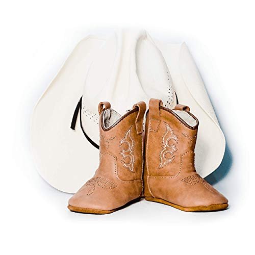 Real Leather Soft Sole Cowboy Boots for Baby Infant Toddler Boys Girls Newborn Crib Prewalkers Or Special Occasion