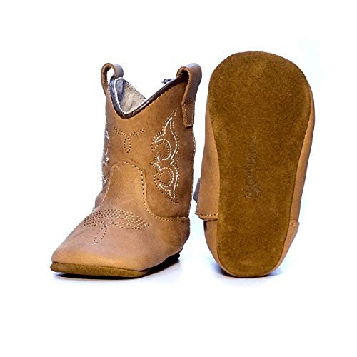 Real Leather Soft Sole Cowboy Boots for Baby Infant Toddler Boys Girls Newborn Crib Prewalkers Or Special Occasion