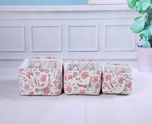 Rectangular Storage Basket Collapsible Organizer Bin Waterproof Toy Box for Organizing Home/Dorm/Kitchen/Pet/Office/Closet/Shelf/Gift Baskets