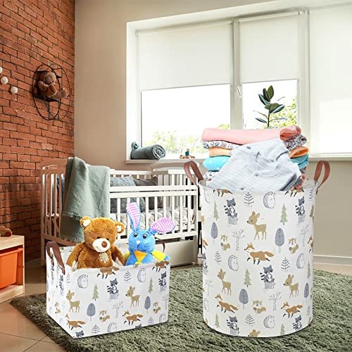 Rectangular Storage Basket,Collapsible Toys Bin,Books Box,Gift Basket,Room Decor(Animal)