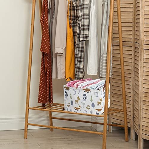 Rectangular Storage Basket,Collapsible Toys Bin,Books Box,Gift Basket,Room Decor(Animal)