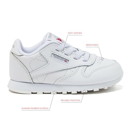 Reebok Classic Leather Girls and Boys Shoes for Kids, Toddler, Little Kid or Big Kid Sneakers, Girl or Boy Tennis Shoes