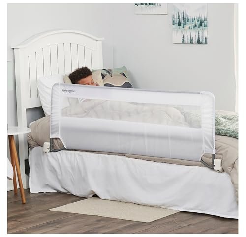 Regalo Swing Down 54-Inch Extra Long Bed Rail Guard, with Reinforced Anchor Safety System