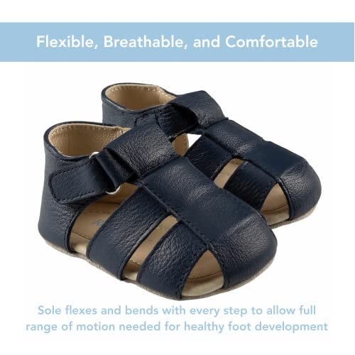 Robeez Baby Boys and Unisex First Kicks Slip Resistant Sandals for Infant and Toddler, 0-24 Months