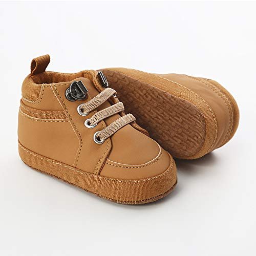 RVROVIC Baby Boys Girls Anti-Slip Sneakers Soft Ankle Boots Toddler First Walkers Newborn Crib Shoes