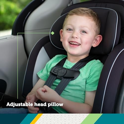 Safety 1st Grand 2-in-1 Booster Car Seat, Converts from High Back to Belt-Positioning Booster, High Back Seat for Kids 40-65, and Belt-Positioning 40-100 Pounds, High Street