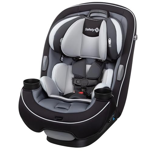 Safety 1st Grow and Go All-in-One Slim Convertible Car Seat, Rear Facing, 5-40 lbs, Forward Facing (30–65 lbs), High Back Booster Seat 40-100 pounds, Carbon Ink