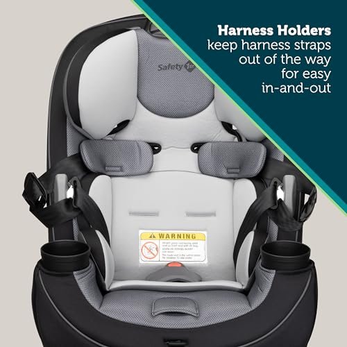 Safety 1st Grow and Go All-in-One Slim Convertible Car Seat, Rear Facing, 5-40 lbs, Forward Facing (30–65 lbs), High Back Booster Seat 40-100 pounds, Harvest Moon