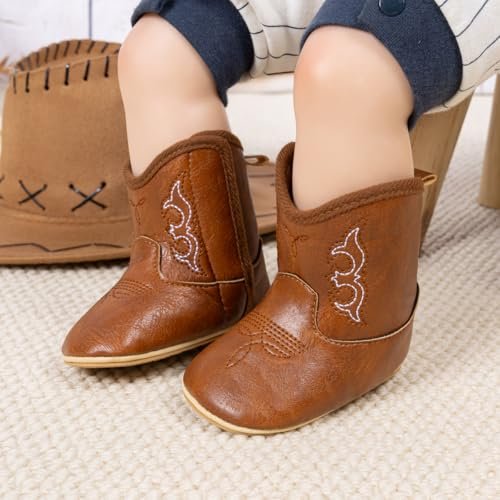 Sawimlgy Infant Baby Boys Girls Plush Winter Snow Boots Cowboy Tassels Bowknot Ankle Side Zipper Soft Sole Boots Toddler Newborn Warm First Walker Crib Outdoor Shoes