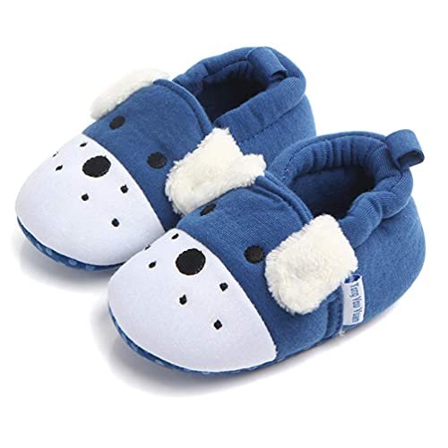 Sawimlgy Newborn Infant Baby Boys Girls Cute Cartoon Slipper Soft Non Skid Sole Slip On House Animal Indoor Sock Shoes Crib Moccasins for New Walkers