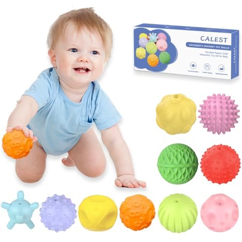 Sensory Balls, Small Balls Infant Toys for 36 Months, Soft Balls for Toddlers 3+, Bathtub Toys for Baby Boys Girls, Rich Colors and Soft Resilience Balls Gift Set