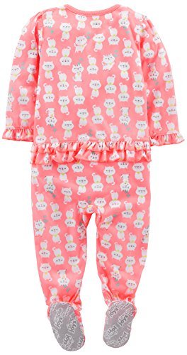 Simple Joys by Carter's Toddlers and Baby Girls' Loose-Fit Polyester Jersey Footed Pajamas, Pack of 3