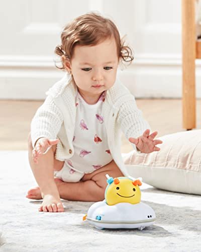 Skip Hop Baby Follow-Me Bee Tummy Time Crawl Toy 3-Stage Infant Sensory Development with Lights Sounds and Music Explore & More Age 5m+