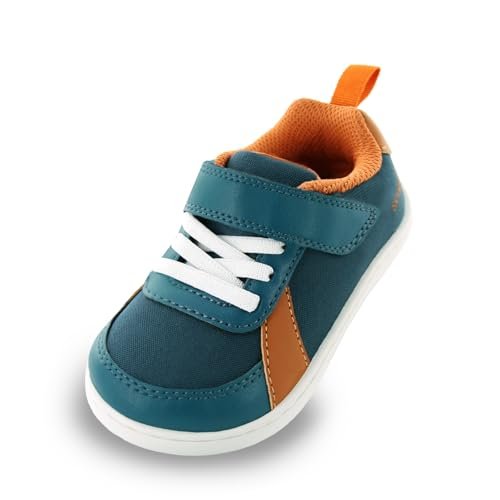 SKYWHEEL Toddler Wide Toe Box Barefoot Shoes Boys Sneakers Kids Tennis Shoes Comfort Lightweight Zero Drop Walking Shoe for Indoor/Outdoor Play