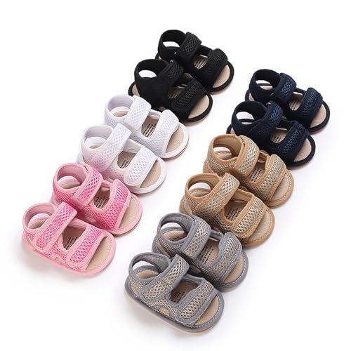 SOFMUO Baby Girls Boys Sparkly Bowknot Sandals Premium Soft Anti-Slip Rubber Sole Infant Summer Outdoor Shoes Toddler First Walkers