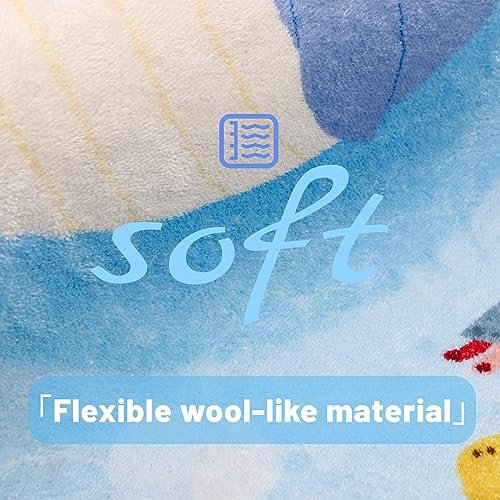 Soft Round ABC Rug for Kids Room,4 ft Washable Circle Nursery Rug,Non-Slip Whale Alphabet Baby Kids Rug Carpet for Nursery Playroom Bedroom Kids Room Decor