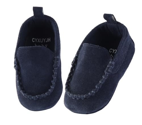 Soft Sole Baby Loafers Boys Girls Newborn Suede Leather Moccasins Infant Baby First Walking Dress Crib Shoes 3-18 Months