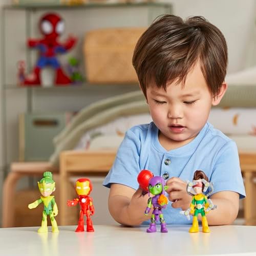 Spidey and his Amazing Friends Marvel, Friends & Foes Pack, 5 Action Figures, 4-Inch, Preschool Super Hero Toys for Kids Ages 3 and Up (Amazon Exclusive)