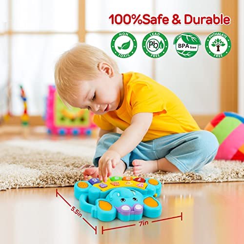 STEAM Life Baby Piano Toys 6 to 12 Months, Musical Toys for Baby 0 6 9 12 18 Months, Early Learning Educational Piano Keyboard Infant Toys for 1 Year Old Boys Girls Birthday Xmas Gifts