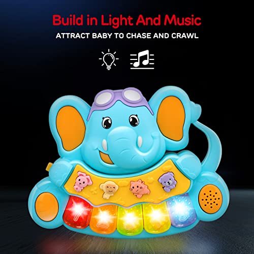 STEAM Life Baby Piano Toys 6 to 12 Months, Musical Toys for Baby 0 6 9 12 18 Months, Early Learning Educational Piano Keyboard Infant Toys for 1 Year Old Boys Girls Birthday Xmas Gifts