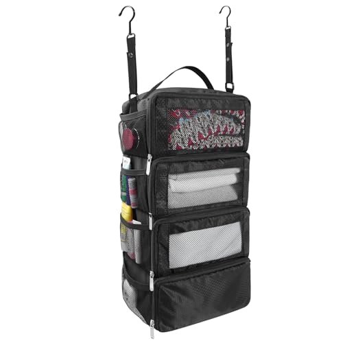 Suitcase Organizer, Travel Luggage Organizer Portable Hanging Travel Shelves Collapsible Hanging Packing Cubes for Carry on Suitcase