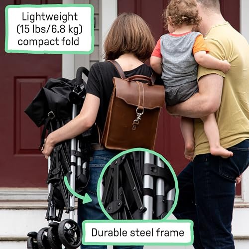 Summer Infant 3Dlite ST Convenience Stroller, Black & Gray - Lightweight Stroller with Steel Frame, Large Seat Area, Multi-Position Recline, Storage Basket - for Travel and More
