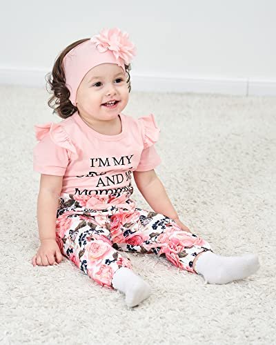 SUNNY PIGGY Newborn Infant Baby Girl Clothes Ruffle Romper Toddler Girl Floral Cotton Pant Sets Girls Clothing Outfit