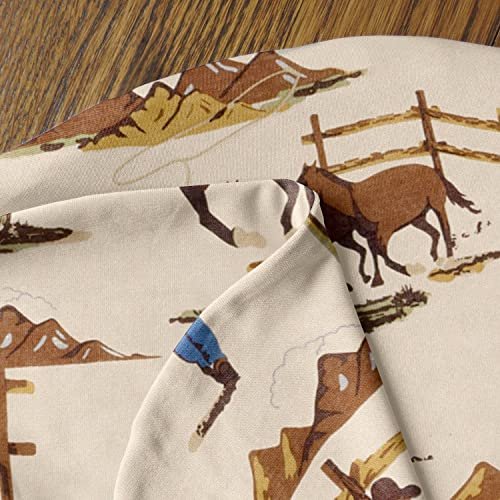Sweet Jojo Designs Wild West Cowboy Nursing Pillow Cover Breastfeeding Pillowcase for Newborn Infant Bottle or Breast Feeding (Pillow NOT Included) - Red Blue Tan Western Southern Country Horse
