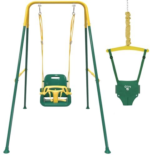 Taleco Gear 2 in 1 Toddler Swing & Baby Jumper with 4 Sandbags for Stability, Foldable Baby Swing Outdoor & Indoor Use, Easily Installable and Storable
