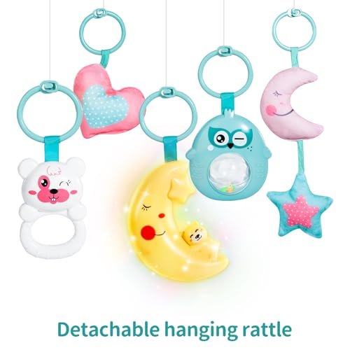 TEMI Baby Gym Toys & Activity Play Mat, Kick and Play Piano Gym Center with Music and Lights, Electronic Learning Toys for Infants, Toddlers, Newborn, Girls and Boys Ages 1 to 36 Months