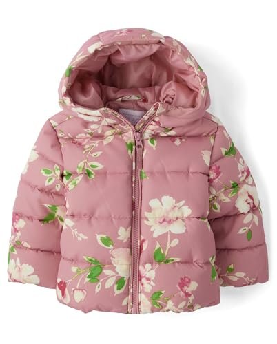 The Children's Place Baby and Toddler Girls' Medium Weight Wind-Resistant, Water-Resistant Puffer Jacket