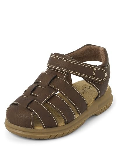 The Children's Place Baby Boys and Toddler Fisherman Sandals, Brown