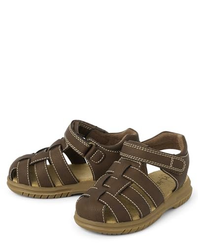 The Children's Place Baby Boys and Toddler Fisherman Sandals, Brown