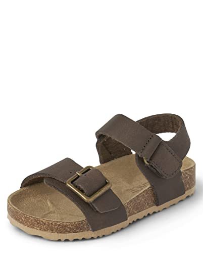 The Children's Place Boy's Baby Toddler Casual Adjustable Double Buckle Flat Sandals Slide