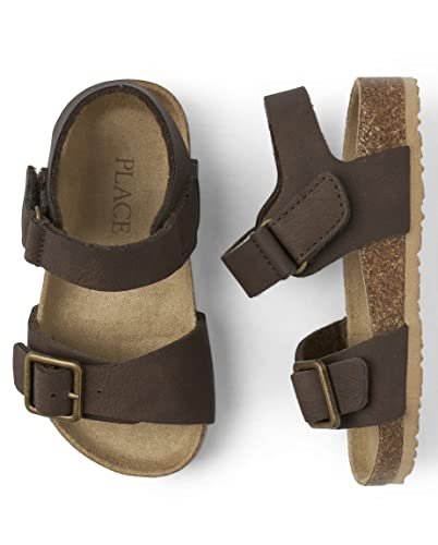 The Children's Place Boy's Baby Toddler Casual Adjustable Double Buckle Flat Sandals Slide