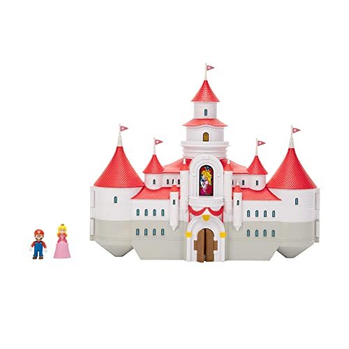 THE SUPER MARIO BROS. MOVIE β Mushroom Kingdom Castle Playset with Mini 1.25β Mario and Princess Peach Figures