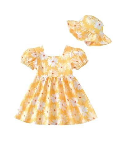 Toddler Baby Girl Dresses Summer Clothes Boho Short Sleeve Dress Ruffle Infant Sundress Cute Girls Outfit